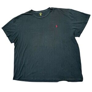 Ralph Lauren Polo T-Shirt Men's Vintage Black 3XL Cotton Graphic